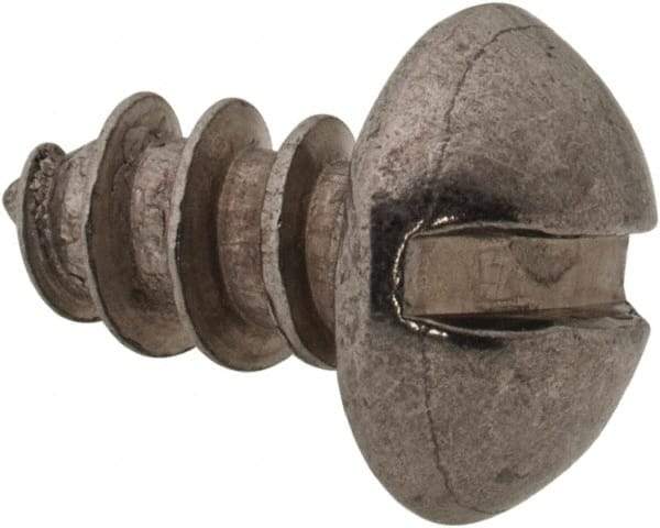 Value Collection - #10 Round Head Slotted Sheet Metal Screw - Stainless Steel, 3/8" Length Under Head, Grade 18-8 - Apex Tool & Supply