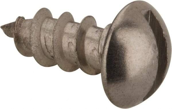 Value Collection - #10 Round Head Slotted Sheet Metal Screw - Stainless Steel, 1/2" Length Under Head, Grade 18-8 - Apex Tool & Supply