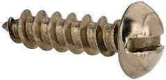 Value Collection - #10 Round Head Slotted Sheet Metal Screw - Stainless Steel, 3/4" Length Under Head, Grade 18-8 - Apex Tool & Supply