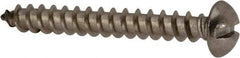 Value Collection - #10 Round Head Slotted Sheet Metal Screw - Stainless Steel, 1-1/2" Length Under Head, Grade 18-8 - Apex Tool & Supply