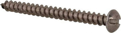 Value Collection - #10 Round Head Slotted Sheet Metal Screw - Stainless Steel, 2" Length Under Head, Grade 18-8 - Apex Tool & Supply