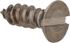Value Collection - #4 Flat Head Slotted Sheet Metal Screw - Stainless Steel, 3/8" OAL, Grade 18-8 - Apex Tool & Supply