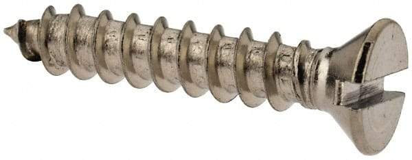 Value Collection - #6 Flat Head Slotted Sheet Metal Screw - Stainless Steel, 3/4" OAL, Grade 18-8 - Apex Tool & Supply