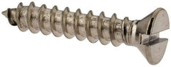Value Collection - #6 Flat Head Slotted Sheet Metal Screw - Stainless Steel, 3/4" OAL, Grade 18-8 - Apex Tool & Supply