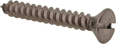 Value Collection - #6 Flat Head Slotted Sheet Metal Screw - Stainless Steel, 1" OAL, Grade 18-8 - Apex Tool & Supply