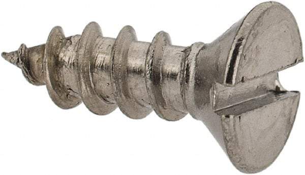 Value Collection - #8 Flat Head Slotted Sheet Metal Screw - Stainless Steel, 1/2" OAL, Grade 18-8 - Apex Tool & Supply