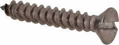 Value Collection - #8 Flat Head Slotted Sheet Metal Screw - Stainless Steel, 1" OAL, Grade 18-8 - Apex Tool & Supply