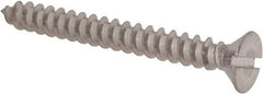 Value Collection - #8 Flat Head Slotted Sheet Metal Screw - Stainless Steel, 1-1/2" OAL, Grade 18-8 - Apex Tool & Supply