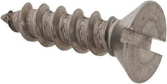 Value Collection - #10 Flat Head Slotted Sheet Metal Screw - Stainless Steel, 3/4" OAL, Grade 18-8 - Apex Tool & Supply