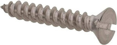 Value Collection - #10 Flat Head Slotted Sheet Metal Screw - Stainless Steel, 1-1/4" OAL, Grade 18-8 - Apex Tool & Supply