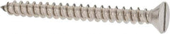 Value Collection - #10 Flat Head Slotted Sheet Metal Screw - Stainless Steel, 2" OAL, Grade 18-8 - Apex Tool & Supply