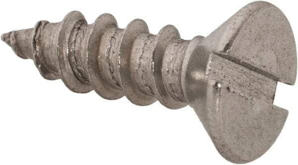 Value Collection - #12 Flat Head Slotted Sheet Metal Screw - Stainless Steel, 3/4" OAL, Grade 18-8 - Apex Tool & Supply