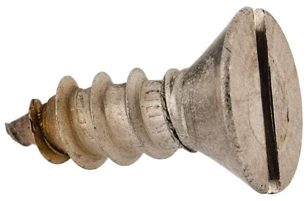 Value Collection - #14 Flat Head Slotted Sheet Metal Screw - Stainless Steel, 3/4" OAL, Grade 18-8 - Apex Tool & Supply