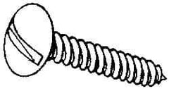 Value Collection - #6 Truss Head Slotted Sheet Metal Screw - Stainless Steel, 1" Length Under Head, Grade 18-8 - Apex Tool & Supply