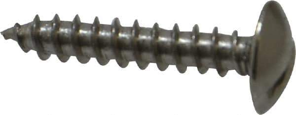 Value Collection - #6 Truss Head Slotted Sheet Metal Screw - Stainless Steel, 3/4" Length Under Head, Grade 18-8 - Apex Tool & Supply