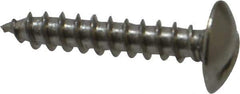 Value Collection - #6 Truss Head Slotted Sheet Metal Screw - Stainless Steel, 3/4" Length Under Head, Grade 18-8 - Apex Tool & Supply