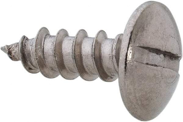 Value Collection - #8 Truss Head Slotted Sheet Metal Screw - Stainless Steel, 1/2" Length Under Head, Grade 18-8 - Apex Tool & Supply