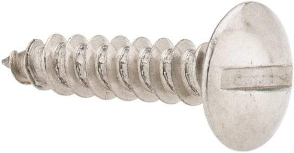 Value Collection - #8 Truss Head Slotted Sheet Metal Screw - Stainless Steel, 3/4" Length Under Head, Grade 18-8 - Apex Tool & Supply