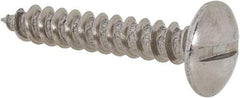 Value Collection - #8 Truss Head Slotted Sheet Metal Screw - Stainless Steel, 1" Length Under Head, Grade 18-8 - Apex Tool & Supply