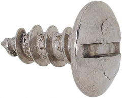 Value Collection - #10 Truss Head Slotted Sheet Metal Screw - Stainless Steel, 1/2" Length Under Head, Grade 18-8 - Apex Tool & Supply