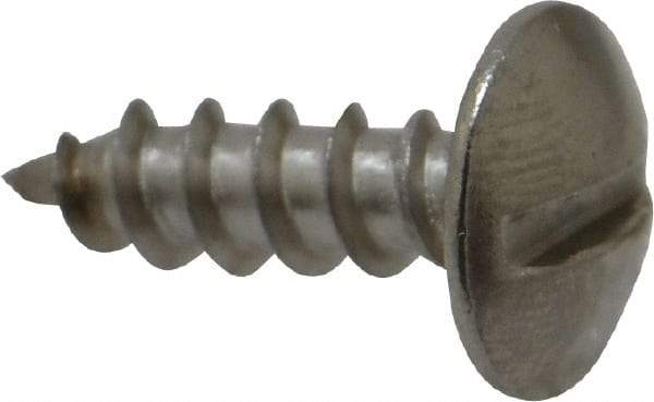 Value Collection - #10 Truss Head Slotted Sheet Metal Screw - Stainless Steel, 5/8" Length Under Head, Grade 18-8 - Apex Tool & Supply