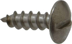 Value Collection - #10 Truss Head Slotted Sheet Metal Screw - Stainless Steel, 5/8" Length Under Head, Grade 18-8 - Apex Tool & Supply