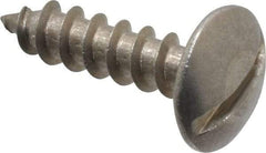 Value Collection - #10 Truss Head Slotted Sheet Metal Screw - Stainless Steel, 3/4" Length Under Head, Grade 18-8 - Apex Tool & Supply