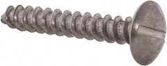 Value Collection - #10 Truss Head Slotted Sheet Metal Screw - Stainless Steel, 1-1/2" Length Under Head, Grade 18-8 - Apex Tool & Supply