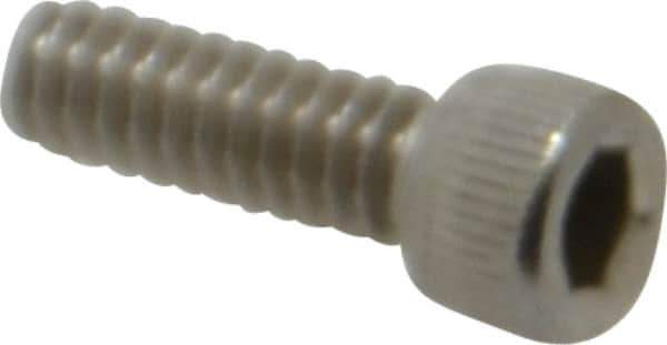 Value Collection - #6-32 UNC Hex Socket Drive, Socket Cap Screw - Grade 18-8 Stainless Steel, Uncoated, Fully Threaded, 7/16" Length Under Head - Apex Tool & Supply