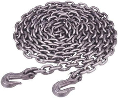 Peerless Chain - 20 Ft. Long, 4700 Lbs. Load Capacity, Carbon Steel Tie Down Chain - 7 Grade, 1.12 Inch Inside Long x 0.5 Inch Inside Wide - Apex Tool & Supply