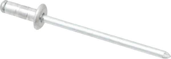 RivetKing - Size 41-43 Dome Head Aluminum Multi Grip Blind Rivet - Steel Mandrel, 0.039" to 0.187" Grip, 1/4" Head Diam, 0.129" to 0.133" Hole Diam, 0.389" Length Under Head, 1/8" Body Diam - Apex Tool & Supply