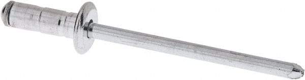 RivetKing - Size 52-54 Dome Head Aluminum Multi Grip Blind Rivet - Steel Mandrel, 0.047" to 0.276" Grip, 0.312" Head Diam, 0.16" to 0.164" Hole Diam, 0.512" Length Under Head, 5/32" Body Diam - Apex Tool & Supply