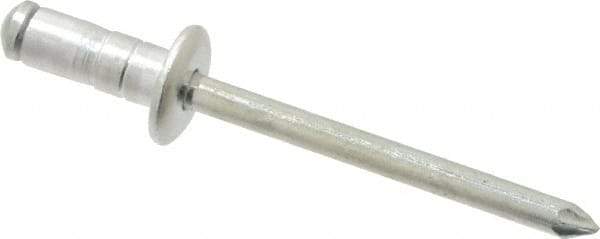 RivetKing - Size 62-64 Dome Head Aluminum Multi Grip Blind Rivet - Steel Mandrel, 0.062" to 1/4" Grip, 3/8" Head Diam, 0.192" to 0.196" Hole Diam, 0.519" Length Under Head, 3/16" Body Diam - Apex Tool & Supply