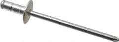 RivetKing - Size 41-43 Large Flange Dome Head Aluminum Multi Grip Blind Rivet - Steel Mandrel, 0.02" to 1/8" Grip, 3/8" Head Diam, 0.129" to 0.133" Hole Diam, 0.313" Length Under Head, 1/8" Body Diam - Apex Tool & Supply