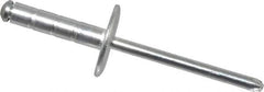RivetKing - Size 66-69 Large Flange Dome Head Aluminum Multi Grip Blind Rivet - Steel Mandrel, 0.275" to 0.598" Grip, 0.612" Head Diam, 0.192" to 0.196" Hole Diam, 7/8" Length Under Head, 3/16" Body Diam - Apex Tool & Supply
