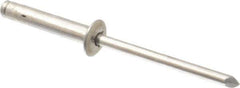 RivetKing - Dome Head Aluminum Tri Folding Blind Rivet - Aluminum Mandrel, 0.157" to 0.472" Grip, 0.386" Head Diam, 0.196" to 0.209" Hole Diam, 1.07" Length Under Head, 3/16" Body Diam - Apex Tool & Supply