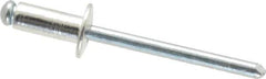 RivetKing - Size 64 Dome Head Aluminum Open End Blind Rivet - Steel Mandrel, 0.188" to 1/4" Grip, 3/8" Head Diam, 0.192" to 0.196" Hole Diam, 0.45" Length Under Head, 3/16" Body Diam - Apex Tool & Supply