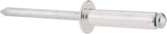 RivetKing - Size 610 Dome Head Aluminum Open End Blind Rivet - Steel Mandrel, 0.501" to 5/8" Grip, 3/8" Head Diam, 0.192" to 0.196" Hole Diam, 0.825" Length Under Head, 3/16" Body Diam - Apex Tool & Supply
