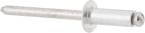 RivetKing - Size 66 Dome Head Aluminum Open End Blind Rivet - Aluminum Mandrel, 0.251" to 3/8" Grip, 3/8" Head Diam, 0.192" to 0.198" Hole Diam, 0.575" Length Under Head, 3/16" Body Diam - Apex Tool & Supply