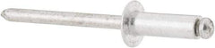 RivetKing - Size 66 Dome Head Aluminum Open End Blind Rivet - Aluminum Mandrel, 0.251" to 3/8" Grip, 3/8" Head Diam, 0.192" to 0.198" Hole Diam, 0.575" Length Under Head, 3/16" Body Diam - Apex Tool & Supply