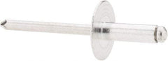 RivetKing - Size 66 Large Flange Dome Head Aluminum Open End Blind Rivet - Aluminum Mandrel, 0.251" to 3/8" Grip, 5/8" Head Diam, 0.192" to 0.196" Hole Diam, 0.575" Length Under Head, 3/16" Body Diam - Apex Tool & Supply