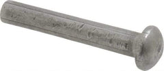 RivetKing - 1/8" Body Diam, Round Uncoated Steel Solid Rivet - 3/4" Length Under Head - Apex Tool & Supply