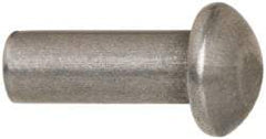 RivetKing - 3/16" Body Diam, Round Steel Solid Rivet - 1/2" Length Under Head - Apex Tool & Supply