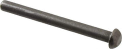 RivetKing - 3/16" Body Diam, Round Uncoated Steel Solid Rivet - 2" Length Under Head, 90° Countersunk Head Angle - Apex Tool & Supply
