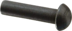 RivetKing - 1/4" Body Diam, Round Steel Solid Rivet - 1" Length Under Head - Apex Tool & Supply