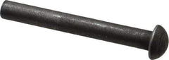 RivetKing - 1/4" Body Diam, Round Uncoated Steel Solid Rivet - 2" Length Under Head - Apex Tool & Supply