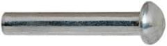 RivetKing - 1/8" Body Diam, Round Uncoated Aluminum Solid Rivet - 3/4" Length Under Head, Grade 1100F - Apex Tool & Supply