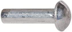 RivetKing - 3/16" Body Diam, Round Uncoated Aluminum Solid Rivet - 3/4" Length Under Head, Grade 1100F - Apex Tool & Supply