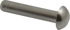 RivetKing - 3/16" Body Diam, Round Aluminum Solid Rivet - 1" Length Under Head, Grade 1100F - Apex Tool & Supply