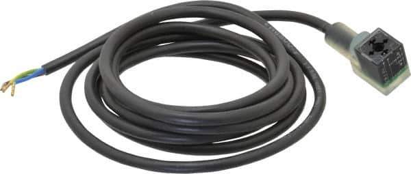 Parker - Solenoid Valve Lighted 3 Pin Connector - Use with B Series Body Ported Valves - Apex Tool & Supply